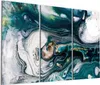 DEQORI Glasbild Echtglas 3x50x100 cm 'Flüssige Marmorkunst' Produktbild-Vorschau 1