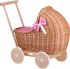 Lili Naturfarbiger Puppenwagen aus Weide mit Bettwäsche Produktbild-Vorschau 6
