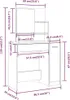 vidaXL Schminktisch mit Spiegel Räuchereiche 86,5x35x136 cm Produktbild-Vorschau 7