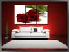 Visario Leinwandbild Rote Rosen 160x90 cm – 3-teilig, Bild Produktbild-Vorschau 2