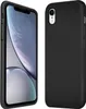 A black iPhone XR case is shown from two angles, one showing the front with the screen and the other showing the back. Produktbild-Vorschau