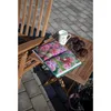 Bine petite table de jardin 50x50 cm, en teck massif. Voir les images du produit 8