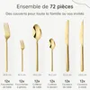 Deleca Amor Ménagère 72 Pièces pour 12 Personnes, Or, Acier Voir les images du produit 2