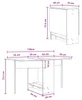 vidaXL Eettafel, 138 x 70 x 73,5 cm, houtvezel, wit, Productafbeelding-voorbeeld 7