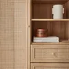 sweeek - Highboard mit Rattan-Geflecht und Holzdekor 1 Tür, Produktbild-Vorschau 4