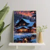 Malen nach Zahlen Erwachsene Landschaft Haus am Fluss 50x40 Produktbild-Vorschau 3