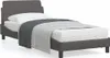 Bettgestell mit Kopfteil Grau 80x200 cm Kunstleder 373081 Produktbild-Vorschau 1