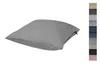 A gray cushion is shown against a white background, with a strip of color swatches on the right. Produktbild-Vorschau