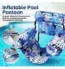 Fauteuil gonflable pour piscine, bleu, hamac aquatique, Voir les images du produit 4