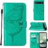 Google Pixel 6A Hülle, Schmetterling Prägung Flip Leder Produktbild-Vorschau 1
