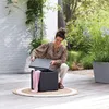 Aufbewahrungsbox 3in1 Schwarz Beistelltisch Hocker Produktbild-Vorschau 7