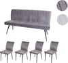 Mendler Esszimmergarnitur HWC-K16, 4er-Set Stuhl+Sitzbank Produktbild-Vorschau 8