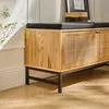 CALICOSY -  Bank mit Schuhablage und Rattanfront - L100 cm Produktbild-Vorschau 5