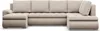 U-Sofa mit Schlaffunktion Foresta, Ottomane, Beige Produktbild-Vorschau 2