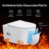 doporro Hänge-WC mit Bidet Funktion Weiß Wand-WC Toilette Produktbild-Vorschau 6