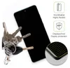 A smartphone screen protector is shown with a set of keys, and marketing graphics highlighting its features. Náhľad obrázku produktu