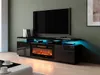 Mobile porta TV con camino e illuminazione LED SALTA - nero Anteprima dell’immagine prodotto 1