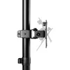 A close-up shot of a black monitor mount attached to a black pole. Produktbild-Vorschau