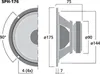 MONACOR SPH-176 High-Quality-Hi-Fi-Tiefmitteltöner, 70 W, 8 Produktbild-Vorschau 3