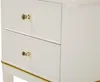 Mauro Ferretti Nachtschrank Camille Weiß Gold 40x30x71 cm Produktbild-Vorschau 4
