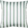 A single pillow with green and white stripes on a white background. Voir les images du produit
