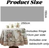 Tischdecke aus Chenille mit Quasten, Tischüberwurf, Produktbild-Vorschau 5