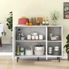 KOMFOTTEU Credenza da buffet bianca, mobile da cucina Anteprima dell’immagine prodotto 2