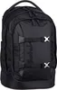 A black satch backpack is shown from the front. Náhled obrázku produktu