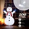 LEADZM 180 cm Schneemann Weihnachtsfigur mit 200 LED , Produktbild-Vorschau 4