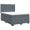 vidaXL Postel Boxspring s matrací Dark Grey 160x200 cm Náhled obrázku produktu 3