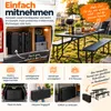 Set di mobili da giardino pieghevoli Rijoka - look legno - Anteprima dell’immagine prodotto 6