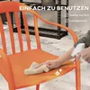 Outsunny Gartenstuhl 4er Set wetterfest Gartenstühle aus Produktbild-Vorschau 6