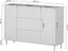 Wohnzimmer Kommode mit 150 cm Breite in Grün mit Eiche, 2 Produktbild-Vorschau 9