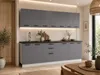 ULWEHOME Küchenzeile 260 cm Anthrazit, Küchenmöbel-Set Produktbild-Vorschau 3