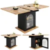 MODFU Ausziehbarer Esstisch mit Stauraum,110-140×80×76 Produktbild-Vorschau 6