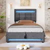 Polsterbett mit LED-Beleuchtung und USB Anschlüssen, Produktbild-Vorschau 3