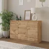 Comodà da 120 cm in rovere Wotan, 3 cassetti, 2 ante, 2 Anteprima dell’immagine prodotto 5