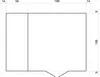 A technical drawing or blueprint of a garden house with dimensions indicated. Produktbild-Vorschau