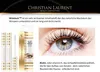 A close-up of a woman's eye with long eyelashes, alongside product packaging and bottles. Produktbild-Vorschau