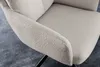 Drehbarer Retro Stuhl BIG GEORGE greige Bouclé Armlehnen Produktbild-Vorschau 9