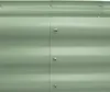 A close-up view of a green corrugated metal raised garden bed, showing the seam and screws connecting two sections. Produktbild-Vorschau