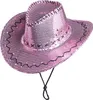 cowboy Hut Pailletten rosa uni Produktbild-Vorschau 1