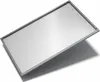 A rectangular metal board with a silver surface and a dark gray frame, shown at an angle on a white background. Produktbild-Vorschau