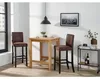 home24 Barstuhl (2er-Set) - Braun - Microfaser - Gummibaum Produktbild-Vorschau 2