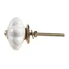 Clayre & Eef Bouton de porte Ø 4 cm Blanc Céramique Voir les images du produit 2