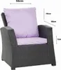 Gartenkissen Set für Polyrattan Purple – Sitzkissen 150x60 Produktbild-Vorschau 4