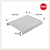 A diagram showing the dimensions of a gray lid. Produktbild-Vorschau
