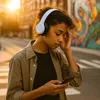 Słuchawki bezprzewodowe nauszne bluetooth P47 MP3 microSD z Podgląd zdjęcia produktu 12