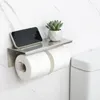 Doppelter Toilettenpapierhalter mit Ablage, gebürstetes Produktbild-Vorschau 5