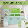Homestyle4u dětská podkrovní postel 90x200 skluzavka Náhled obrázku produktu 20